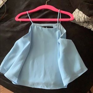 Baby blue crop